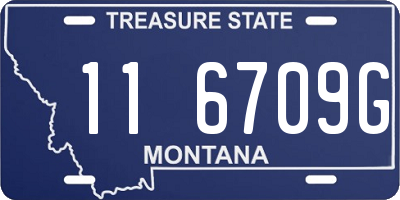 MT license plate 116709G
