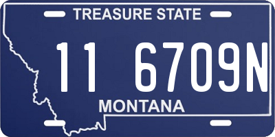 MT license plate 116709N