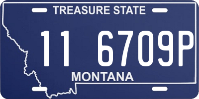MT license plate 116709P