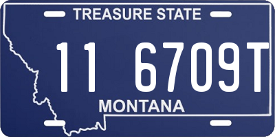 MT license plate 116709T