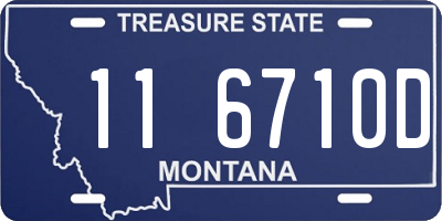 MT license plate 116710D