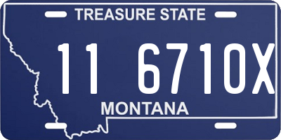 MT license plate 116710X