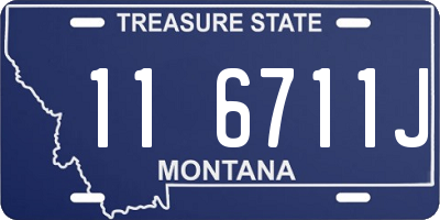 MT license plate 116711J