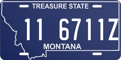 MT license plate 116711Z