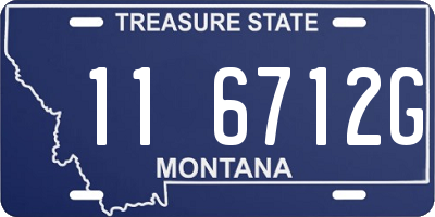 MT license plate 116712G