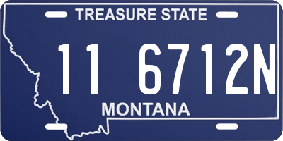 MT license plate 116712N
