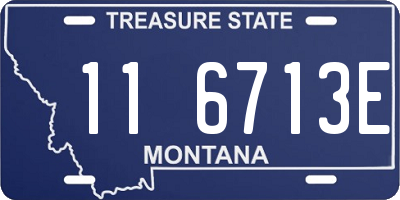 MT license plate 116713E