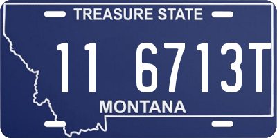 MT license plate 116713T