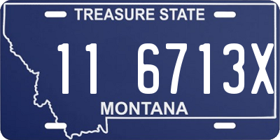 MT license plate 116713X