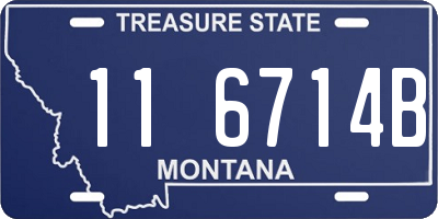 MT license plate 116714B