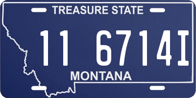 MT license plate 116714I