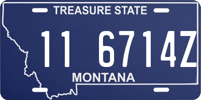MT license plate 116714Z