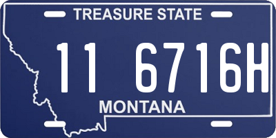 MT license plate 116716H