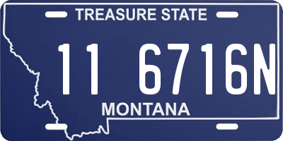 MT license plate 116716N