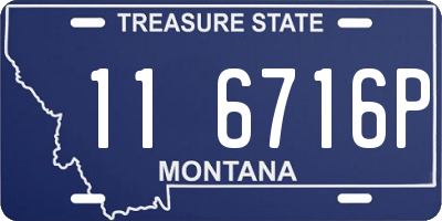 MT license plate 116716P