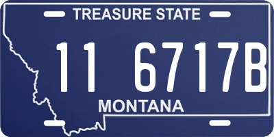 MT license plate 116717B