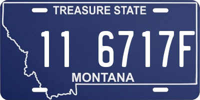 MT license plate 116717F