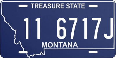 MT license plate 116717J