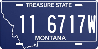 MT license plate 116717W