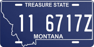MT license plate 116717Z
