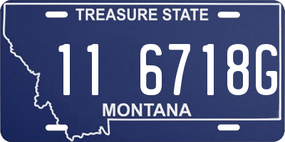 MT license plate 116718G