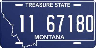 MT license plate 116718O