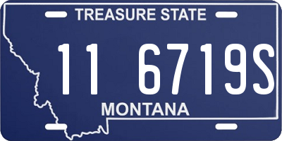MT license plate 116719S