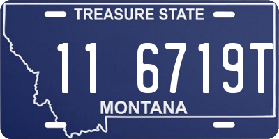 MT license plate 116719T