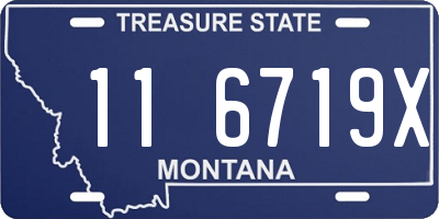 MT license plate 116719X