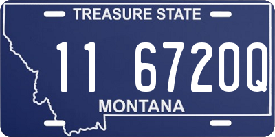 MT license plate 116720Q