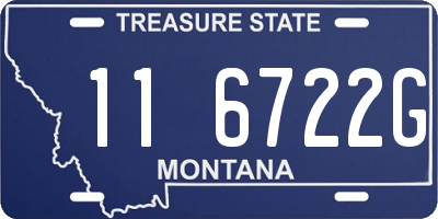 MT license plate 116722G