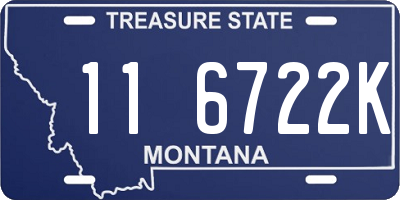 MT license plate 116722K