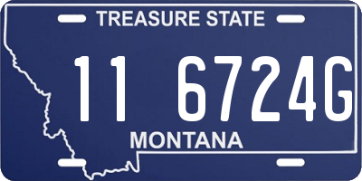 MT license plate 116724G