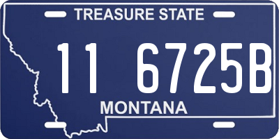 MT license plate 116725B