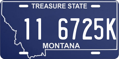 MT license plate 116725K