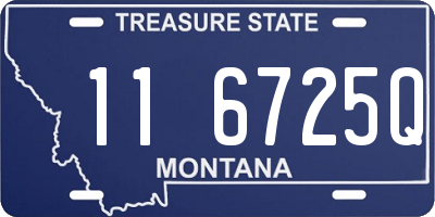 MT license plate 116725Q