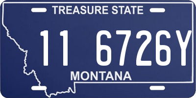 MT license plate 116726Y