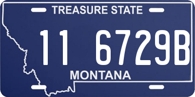 MT license plate 116729B