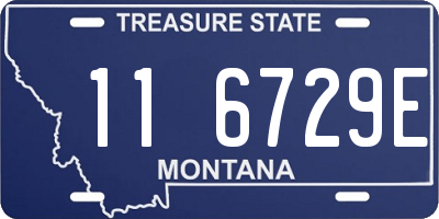 MT license plate 116729E