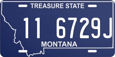 MT license plate 116729J
