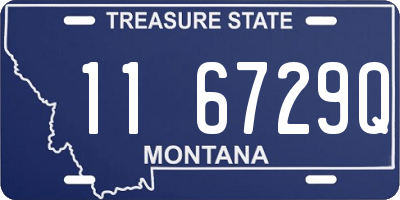 MT license plate 116729Q