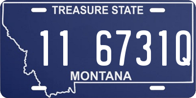 MT license plate 116731Q
