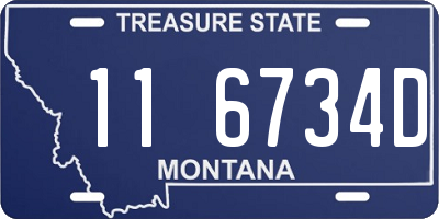 MT license plate 116734D