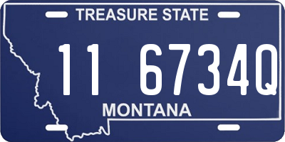 MT license plate 116734Q