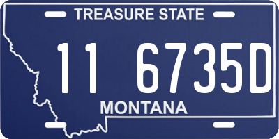 MT license plate 116735D