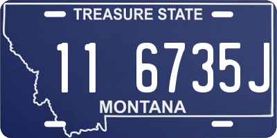 MT license plate 116735J