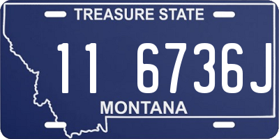 MT license plate 116736J