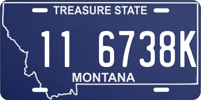 MT license plate 116738K