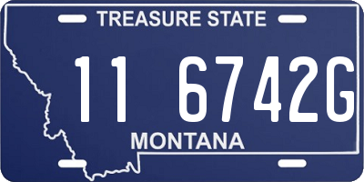 MT license plate 116742G