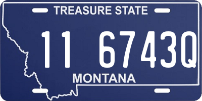 MT license plate 116743Q